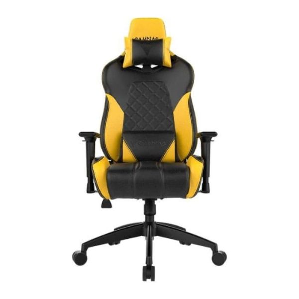 כיסא גיימרים מואר Gamdias ACHILLES E1 צהוב שחור min