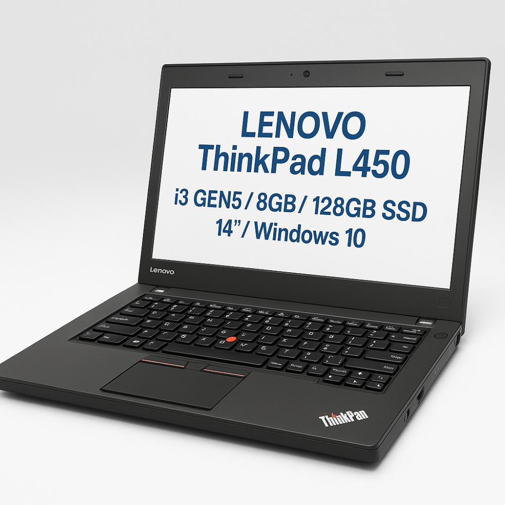 דיל הטיקטוק מחשב נייד מחודש Lenovo ThinkPad L450 i3 GEN5 8GB 128GB SSD 14 אינטש Windows 10 Pro