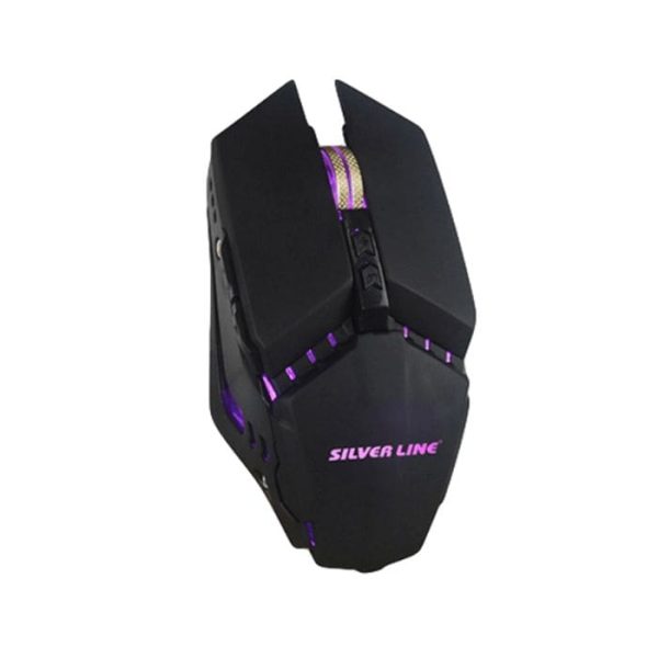 עכבר גיימינג SL 2400DPI GM804 SILVER LINE (1) min