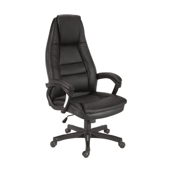 כסא מנהלים דגם דאלאס דמוי עור שחור