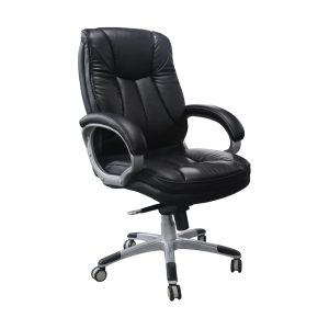 כסא מנהלים דגם סאב גבוה שחור עור