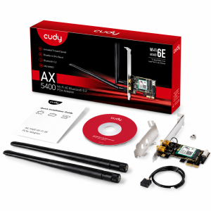 CUDY WE3000 AX3000 Wi Fi 6 + Bluetooth 5.2 PCI E Adapter 1