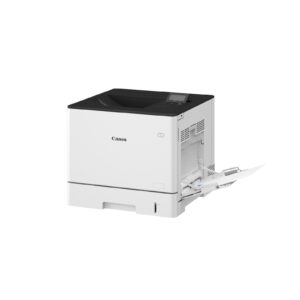 מדפסת לייזר צבעונית Canon i-SENSYS X C1533P II - מבט מזווית עם מגש הזנה ידני פתוח