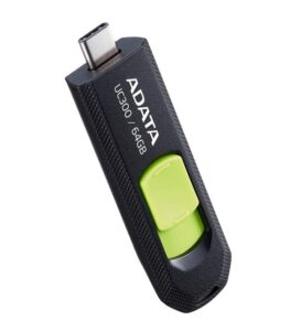 ADATA UC300 64GB - מבט בזווית עם מחבר USB-C גלוי