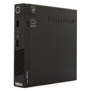 Lenovo ThinkCentre M73 Tiny - מבט צד עם לוגו Lenovo