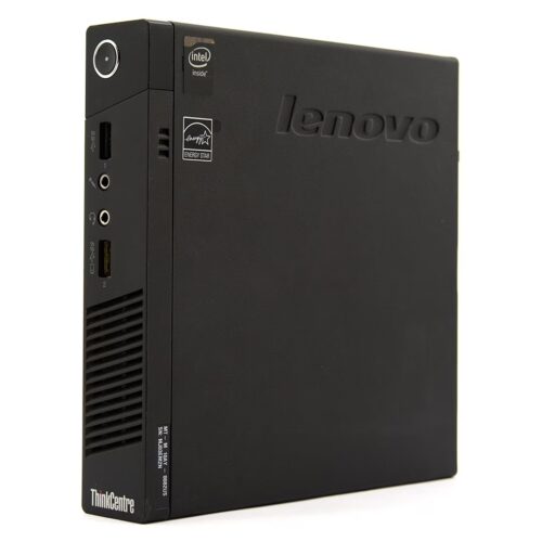 Lenovo ThinkCentre M73 Tiny - מבט צד עם לוגו Lenovo