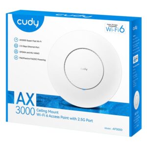 נקודת גישה CUDY AP3000-IL - אריזת המוצר, דגם AP3000 ללא מתאם