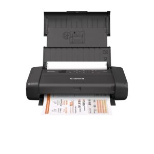 Canon PIXMA TR150 מדפיסה מסמך עם מגש נייר פתוח