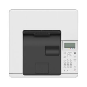 מדפסת לייזר צבעונית Canon i-SENSYS LBP646Cdw מבט מלמעלה על מגש הפלט ולוח הבקרה