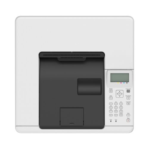 מדפסת לייזר צבעונית Canon i-SENSYS LBP646Cdw מבט מלמעלה על מגש הפלט ולוח הבקרה