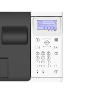 מדפסת לייזר צבעונית Canon i-SENSYS LBP646Cdw תקריב על לוח הבקרה והמסך