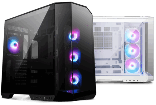מארז מחשב MSI MAG PANO 100R PZ שחור - תצוגת זכוכית פנורמית וחיבורי I-O קדמיים
