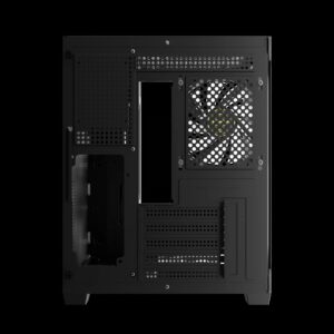 פאנל אחורי של מארז GAMDIAS AURA GC101M עם חריצי הרחבה ותושבת ספק כוח