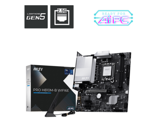 לוח אם MSI PRO H810M-B WIFI6E - עם קופסת אריזה