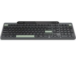 Lenovo 800 Self-Charging Bluetooth Keyboard - מבט קדמי ישר, פריסה מלאה עם מקלדת מספרית