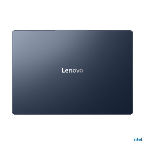 Lenovo IdeaPad Slim 3 15IRU10 - מבט מהגב עם לוגו Lenovo, כחול קוסמי