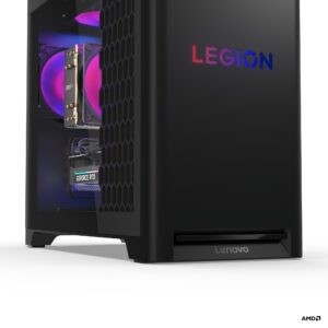 Lenovo Legion T5 30AGB10 - תקריב על תאורת RGB וכרטיס המסך