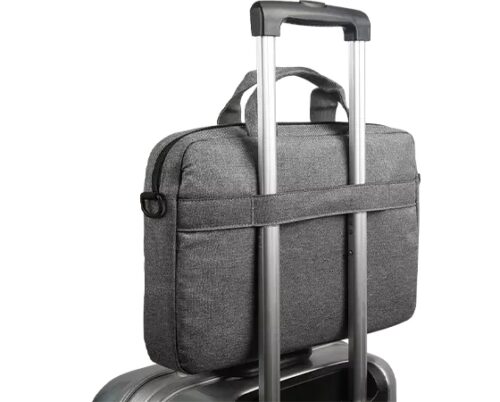 תיק צד Lenovo Casual Toploader T210 15.6 אינץ' אפור - רצועת הצמדה למזוודה