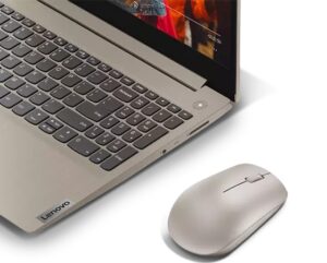 Lenovo 530 Wireless Mouse Almond - שימוש לצד מחשב נייד