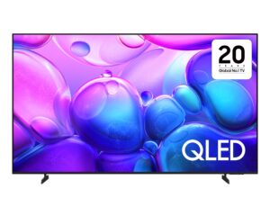 Samsung QE85Q6F - מבט חזיתי ישר עם מסך QLED פתוח