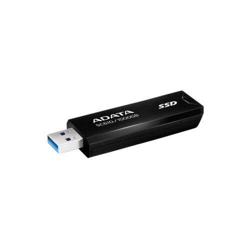 ADATA SC610 1TB - מבט זווית עם מחבר USB פתוח