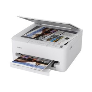 מדפסת הזרקת דיו משולבת Canon PIXMA TS4150i עם מכסה סורק פתוח